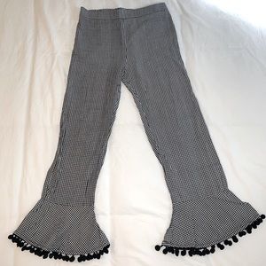 Gingham High Rise Flared Pants